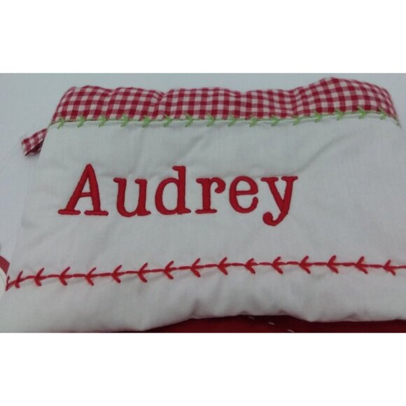 Pottery Barn Kids Audrey Ice Skater Quilted Holiday Stocking Christmas Skating - Picture 2 of 9